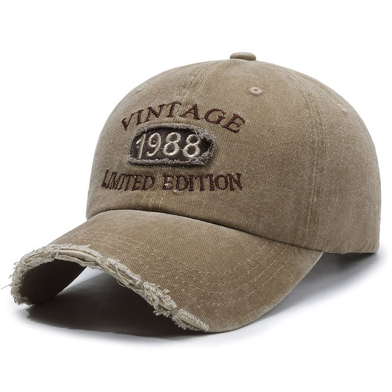 Vintage Embroidered Baseball Cap – Distressed Cotton Adjustable Hat