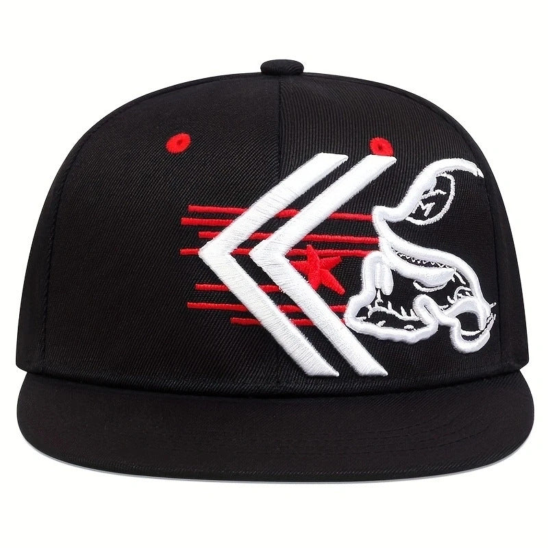 Hip Hop Snapback Cap – Unisex Adjustable Flat Brim Cotton Hat