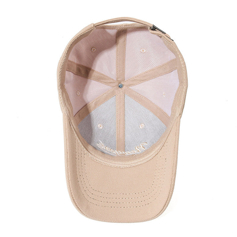 Unisex Hard Crown Embroidered Letter Baseball Cap – Streetwear Essential